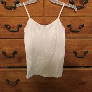 Spaghetti strap white tank-top
